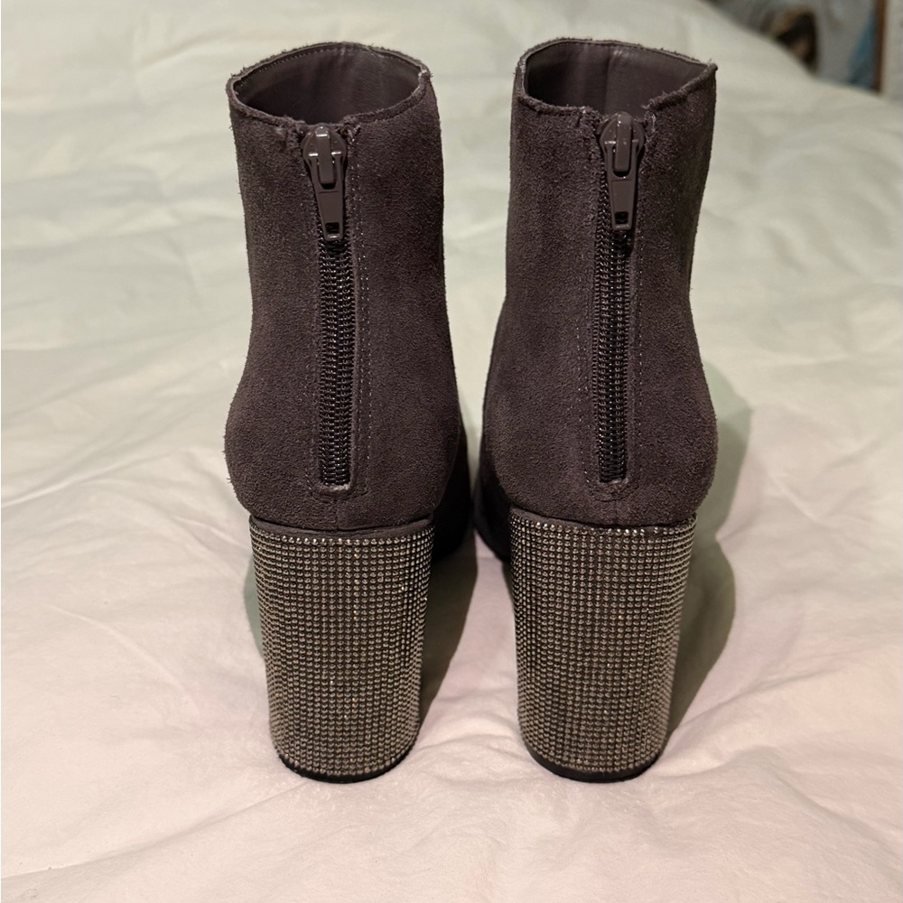 Kenneth Cole Reaction Suede and Rhinestone Booties - Picture 3 of 5